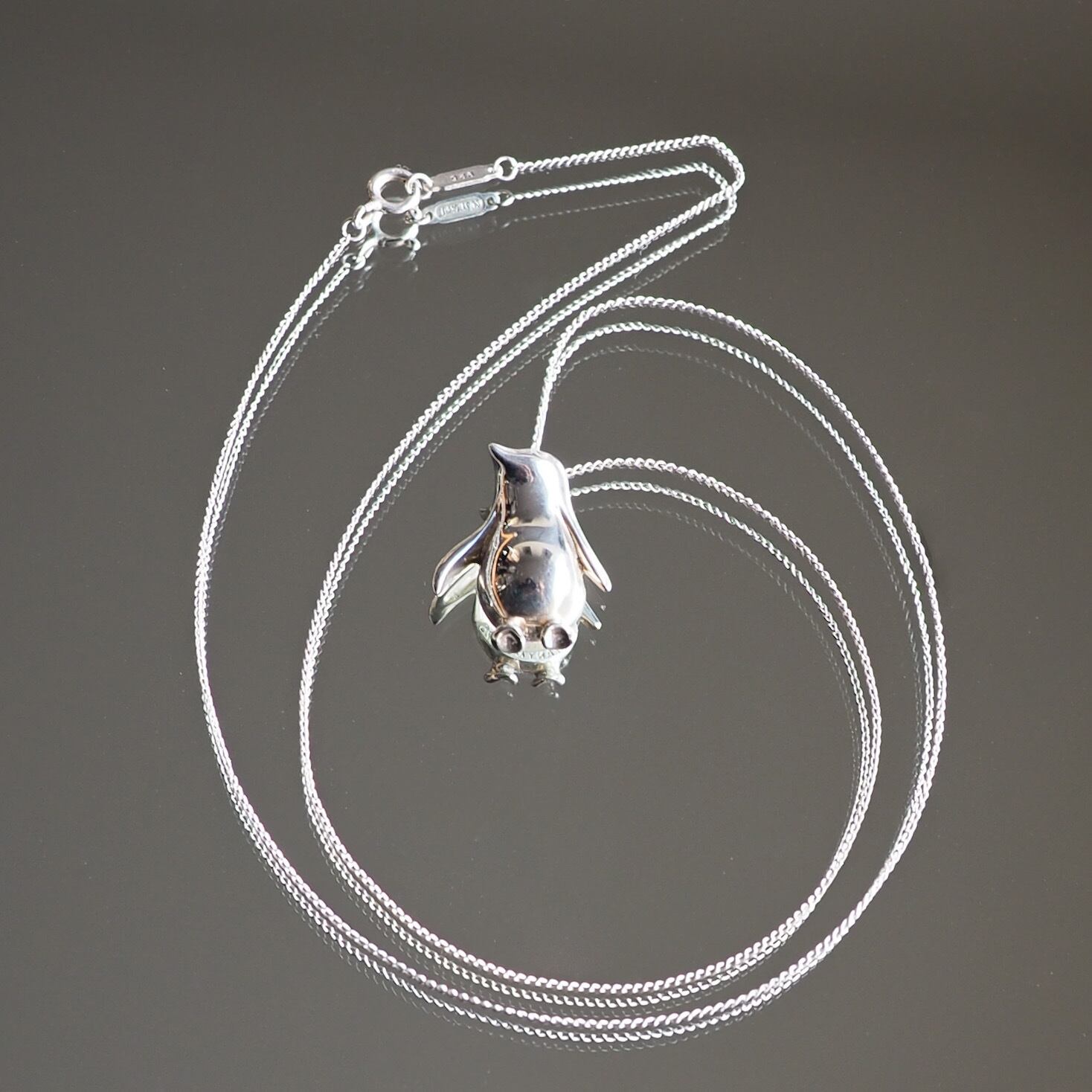 90~00s Tiffany & Co. Penguin Pendant Necklace