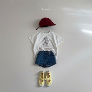 【Digreen ディグリーン】BEST FRIEND Tシャツ 85~120cm ホワイト 240516