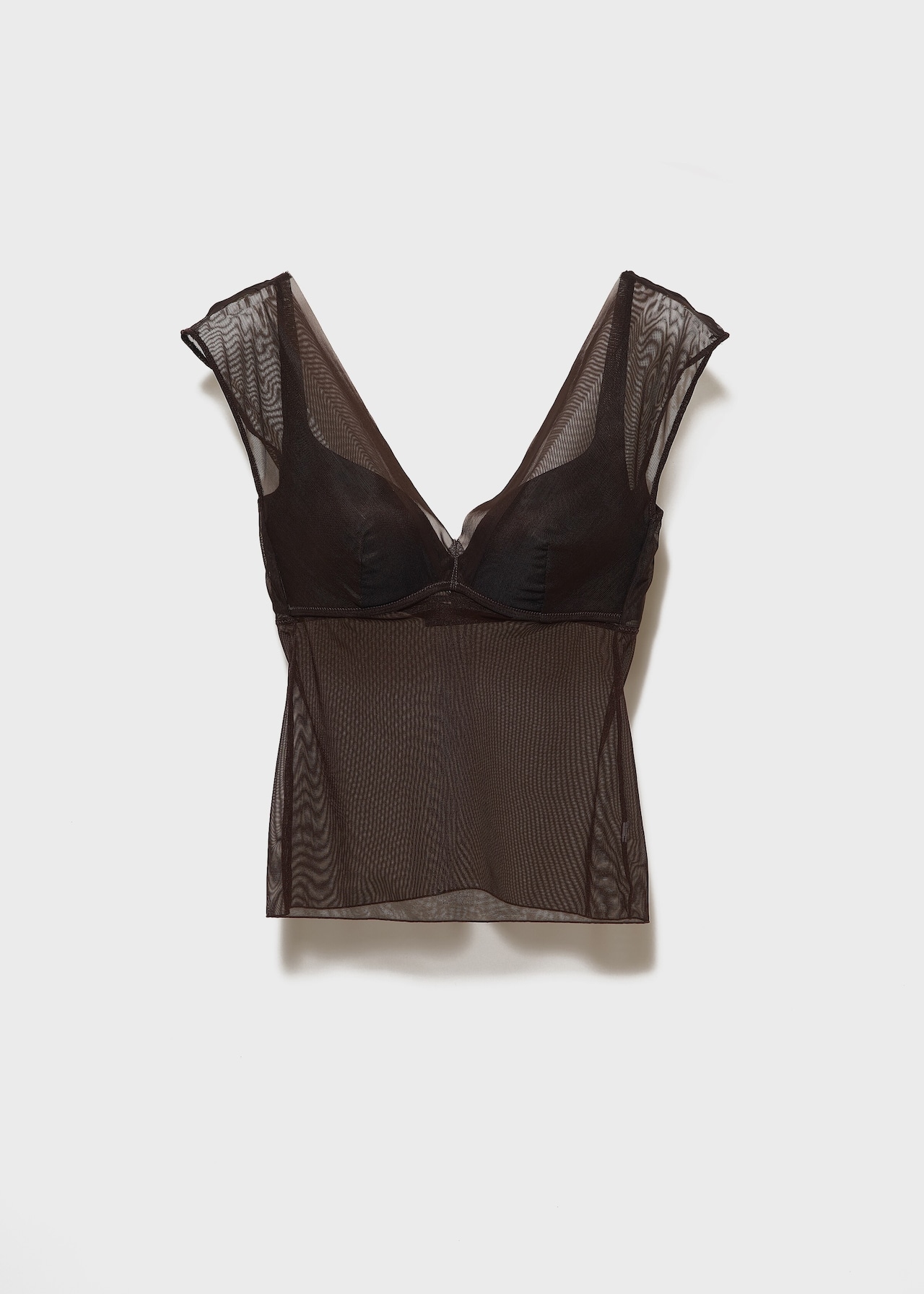 NICENICE MOMENT / Mesh French Top - Mesh Cherry Lacquer(Brown)