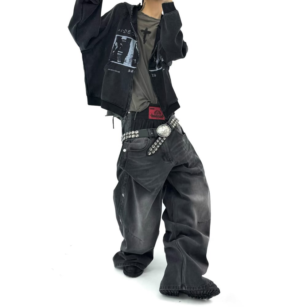 ストリート RYE CHASIN パッチワークデニムパンツ P383 | wshot