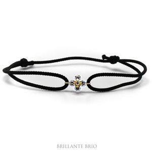 【K18 D0.30】Luxury Cross charm Bracelet bk