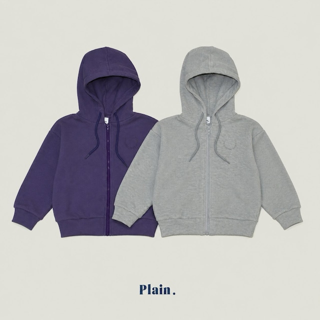 【取寄】plain|croffle hood zip-up|クロッフルフードジップアップ|XS-XL|kids|26 autumn