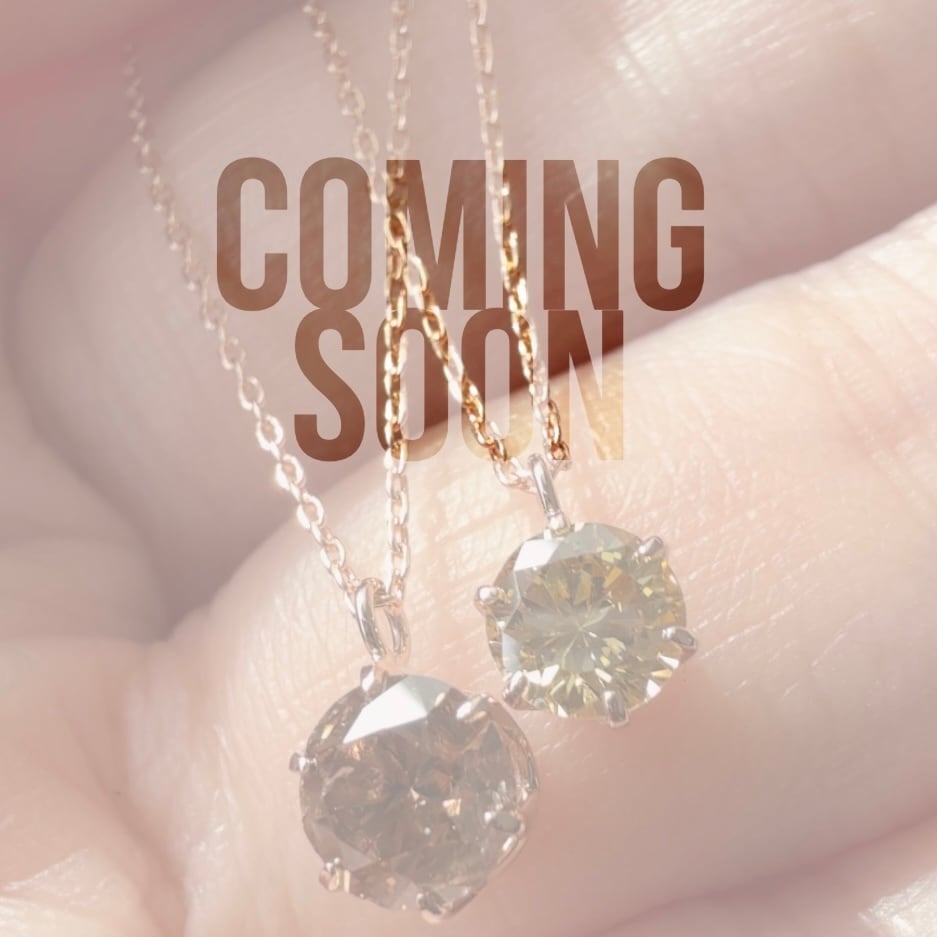 イエローダイヤモンド プチネックレス 0.312ct K18ピンクゴールド チェカ 鑑定書付き