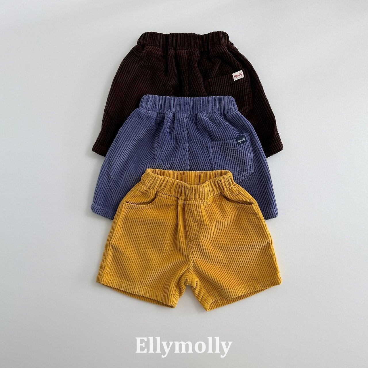 【予約】ELLY MOLLY Soda corduroy capri pants