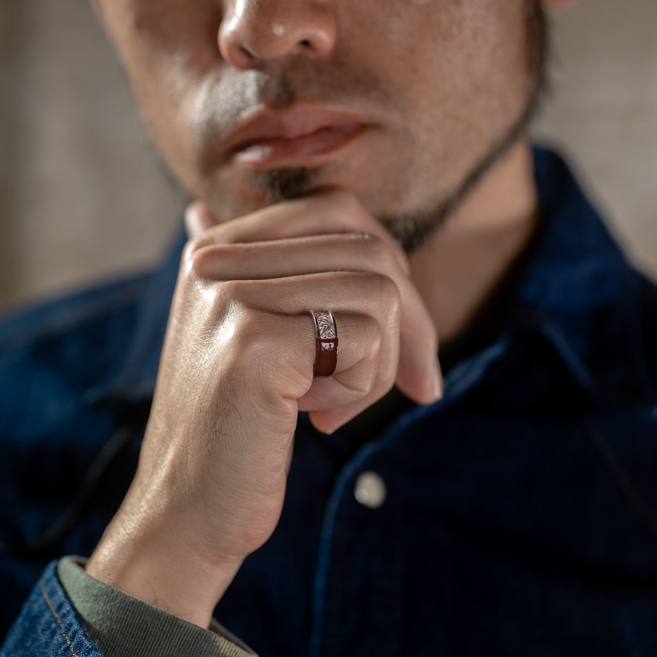 朱金 -shukin-】銀線×漆リング | KRAFT DORF