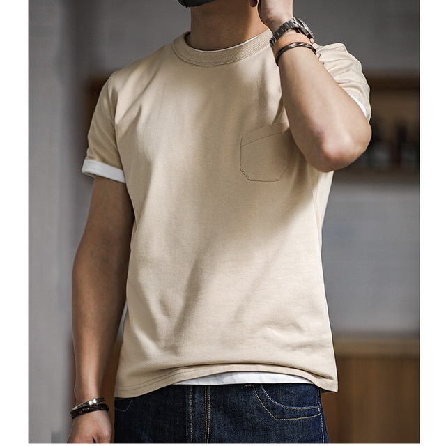 Heavy Round-Neck Basic T-Shirt【G1037】