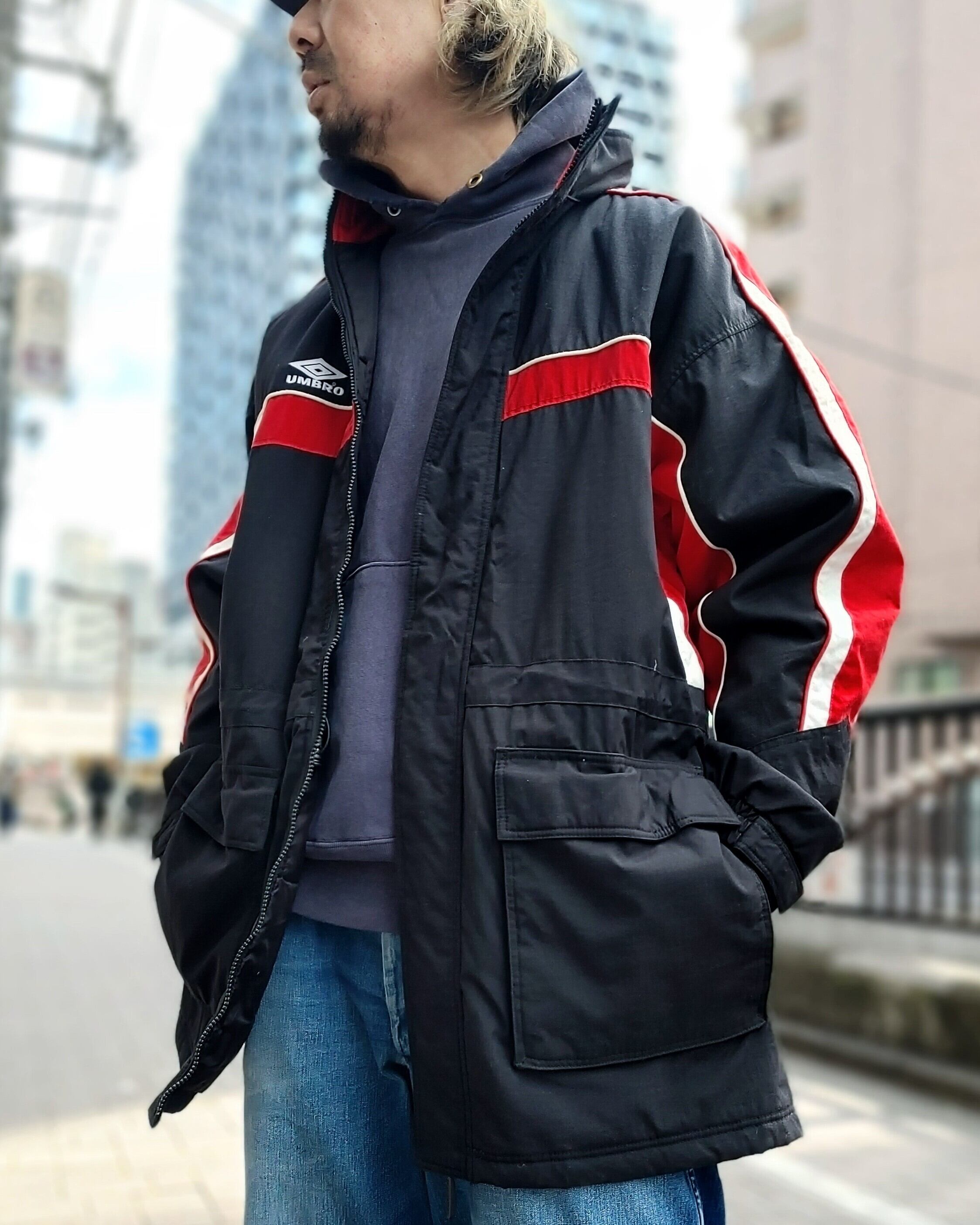 古着 アンブロ UMBRO フットボールキルティングジャケット セリアA 90s 
