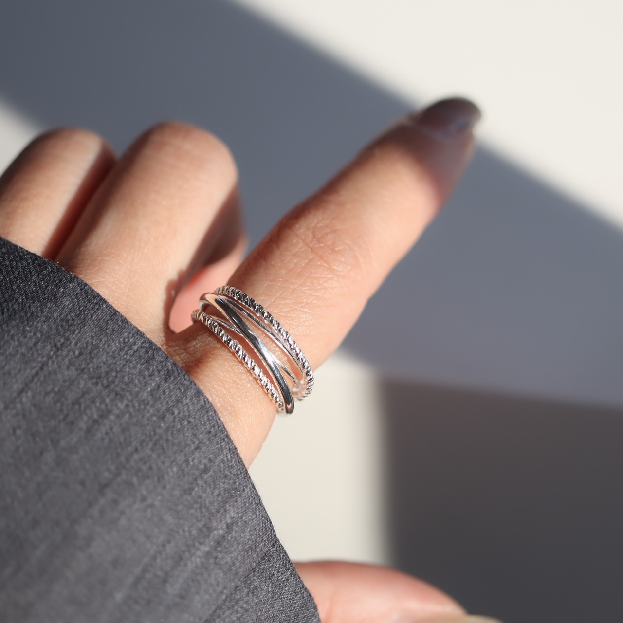 12/19(金)21時新作発売*silver925 再入荷* silver925 layered ring