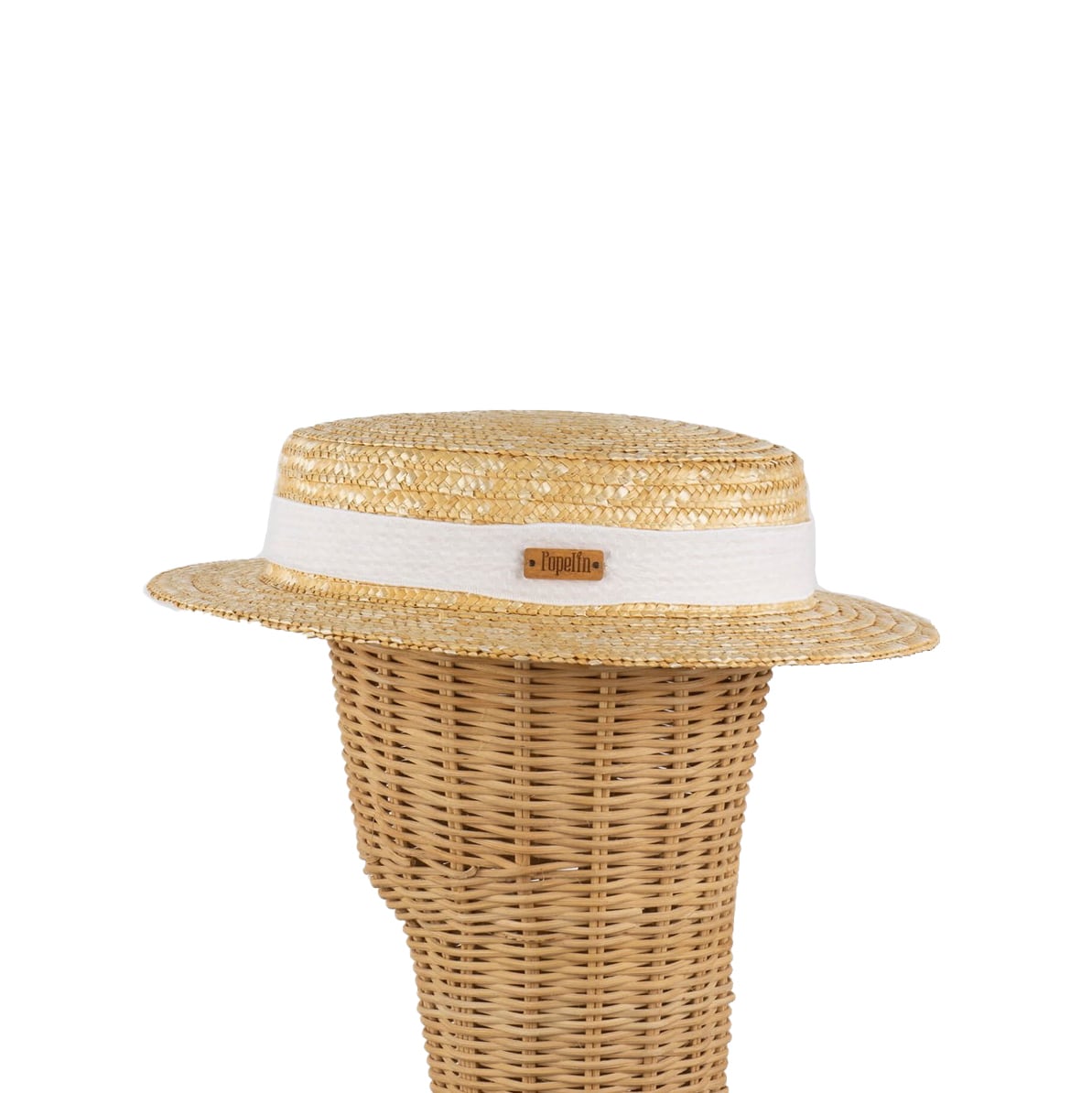 Popelin(ポペリン) / White Natural straw hat / 2-4Y