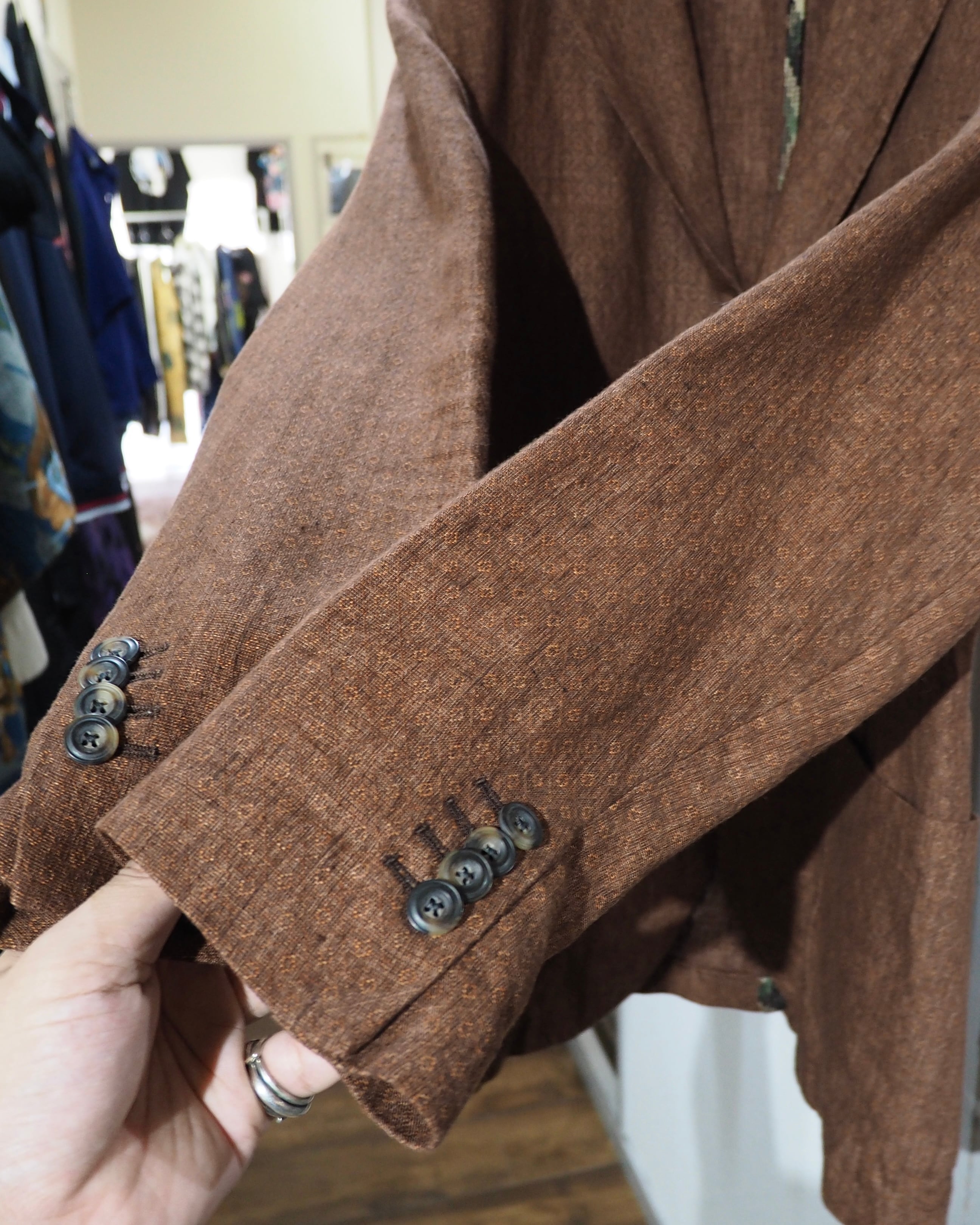 ” MESSAGERIE ” Pure Lino Linen 3B Tailored jacket (Made in Italy)