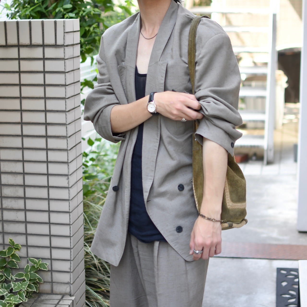 suede leather shoulder bag