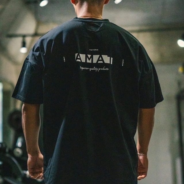 "WIDER" Stretch Tee  ( Black )