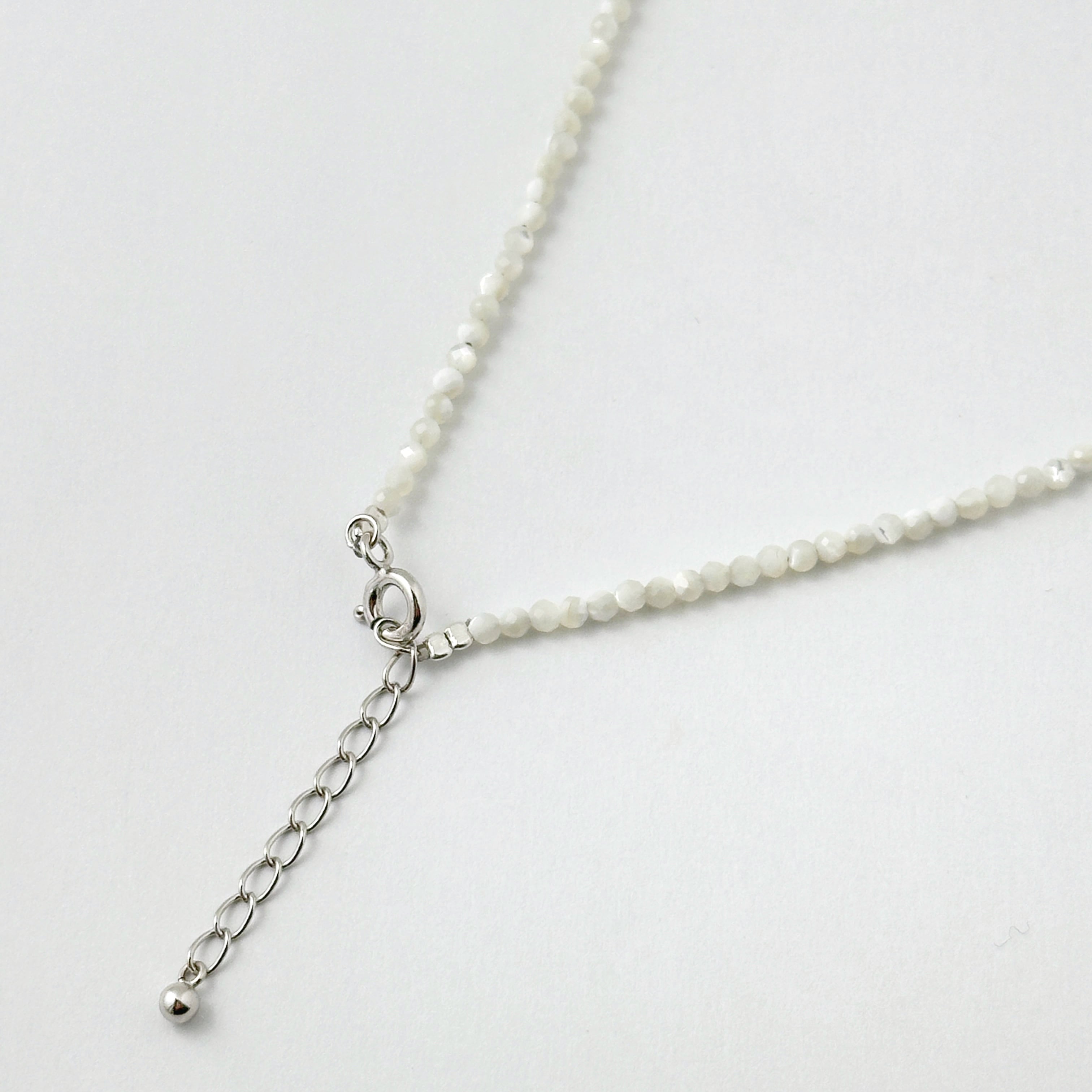 Lagoon Original ホワイト シェル 一連 ネックレス 2mm 40/45/50cm