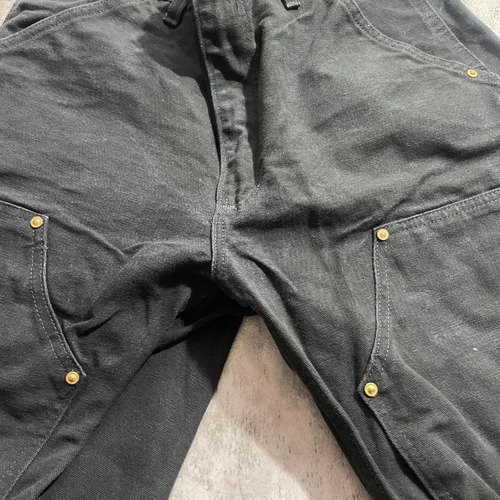 USA製 ブラック ダブルニー Carhartt B01 BLK 32×32 詳細写真7
