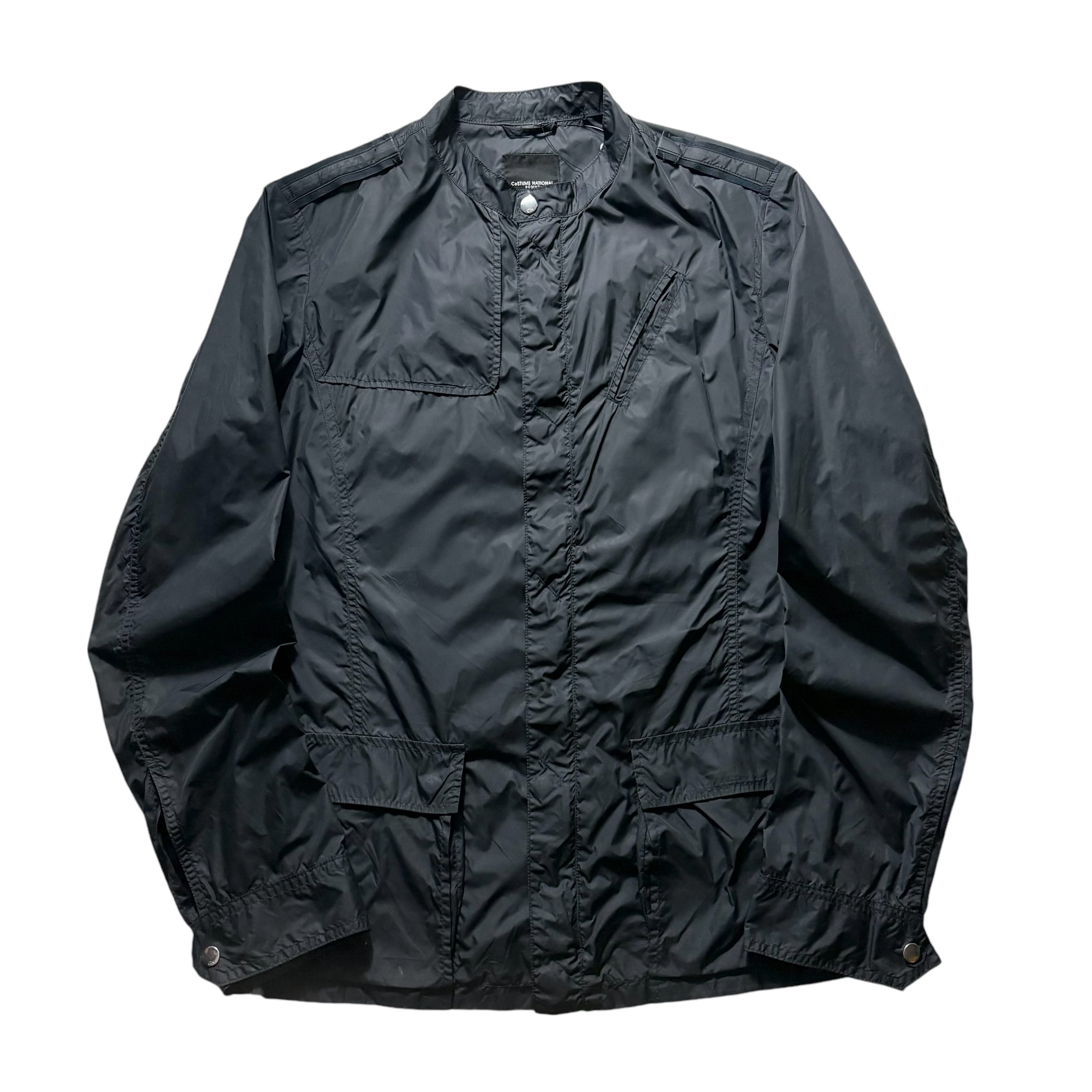 CoSTUME NATIONAL HOMME black nylon riders jacket | NOIR ONLINE