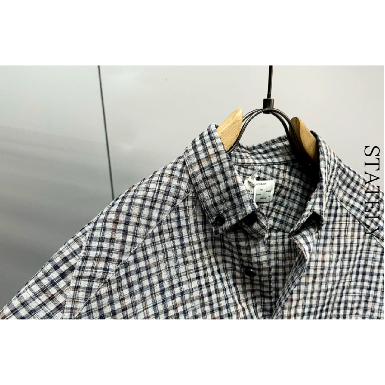 Grid Check シャツ/3color_T238・画像13