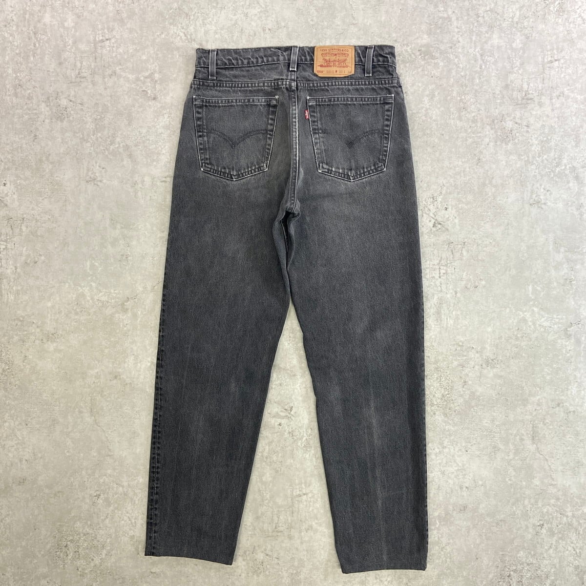 90年代 USA製 Levi's リーバイス 550 テーパード ブラックデニムパンツ