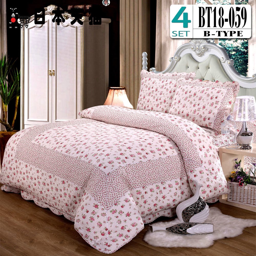 キルトベッドカバー3点セット綿マルチカバー キルティング 281 キルトベッドカバー3点セット綿マルチカバー キルティング 047 - メルカリ