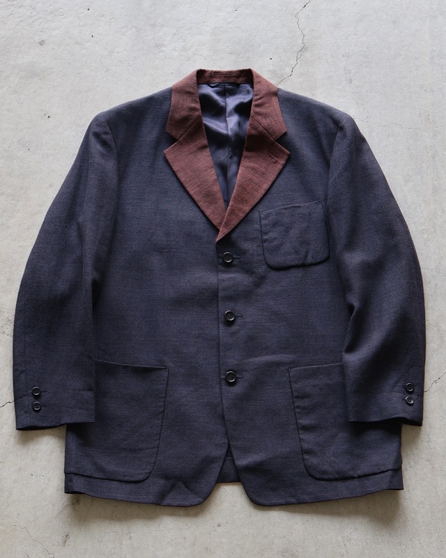 【ISSEY MIYAKE】Bicolor 3b single tailored jacket