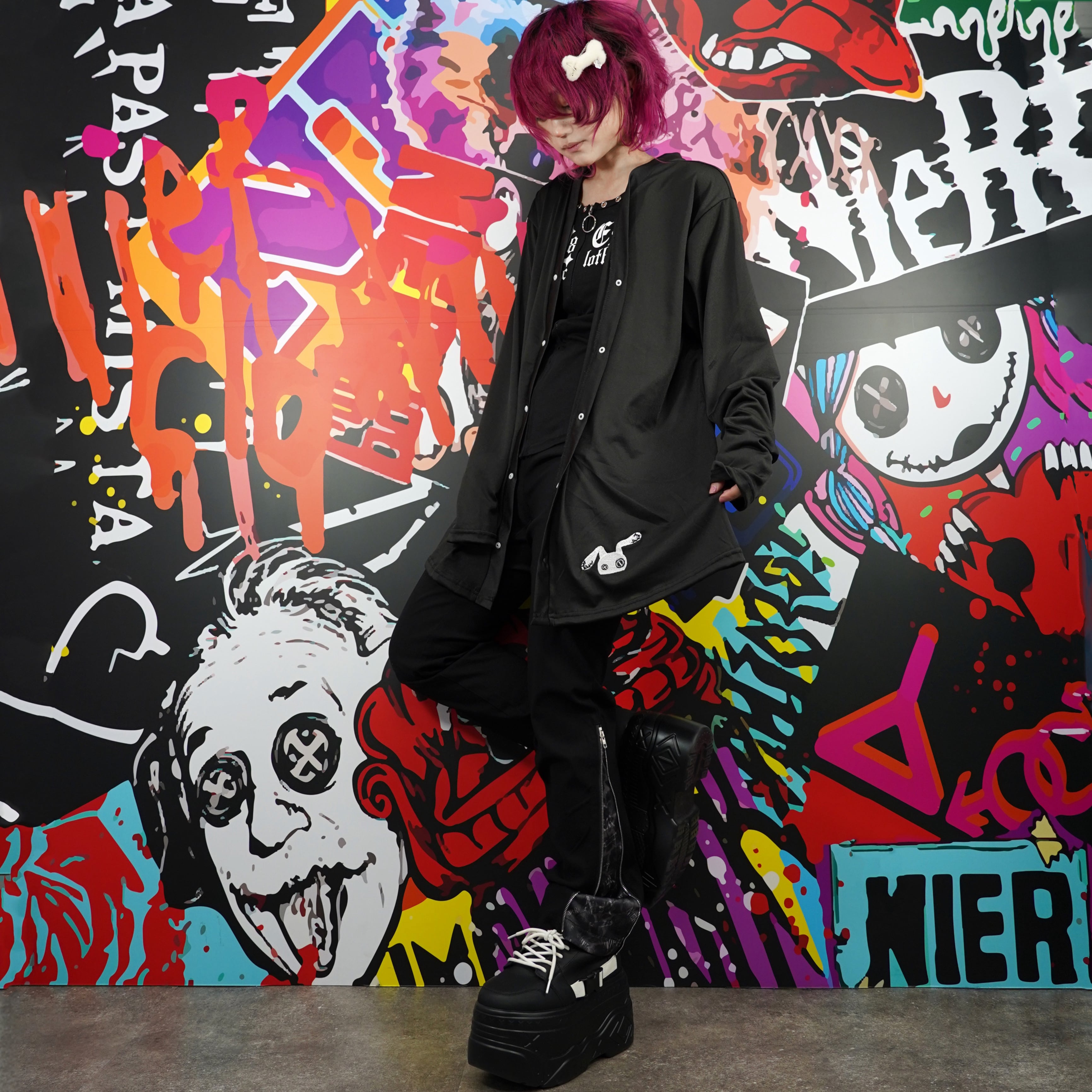 NIER刺繍BLACK LIGHT CARDIGAN | NIER CLOTHING