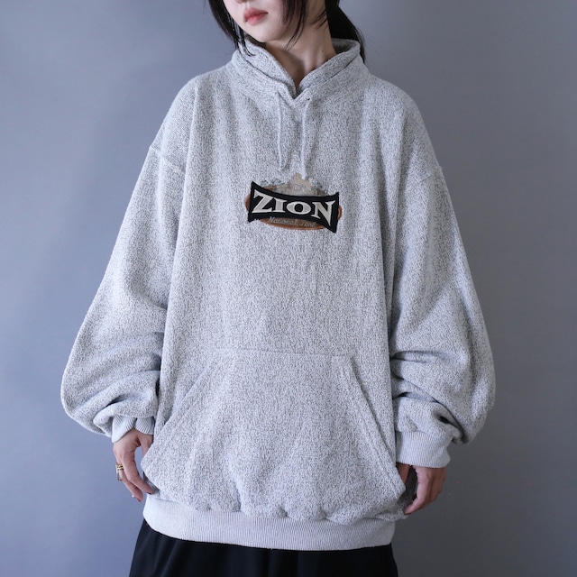 "刺繍" animal design XXL over silhouette sweatshirt