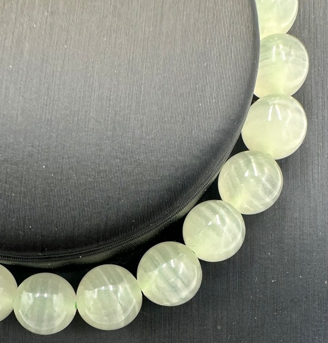 (00623)グリーンカルサイト　8mm　Calcite　方解石　ラウンドカット　 ブレスレット