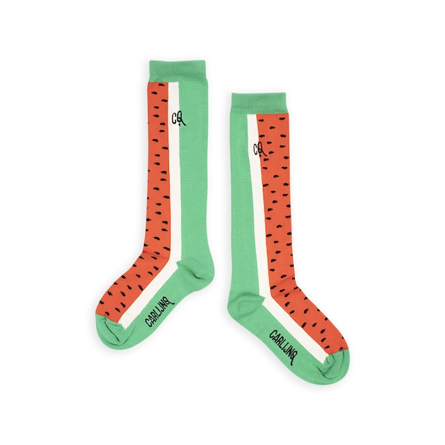 CarlijnQ(カーラインク) ／Watermelon - knee socks 24ss