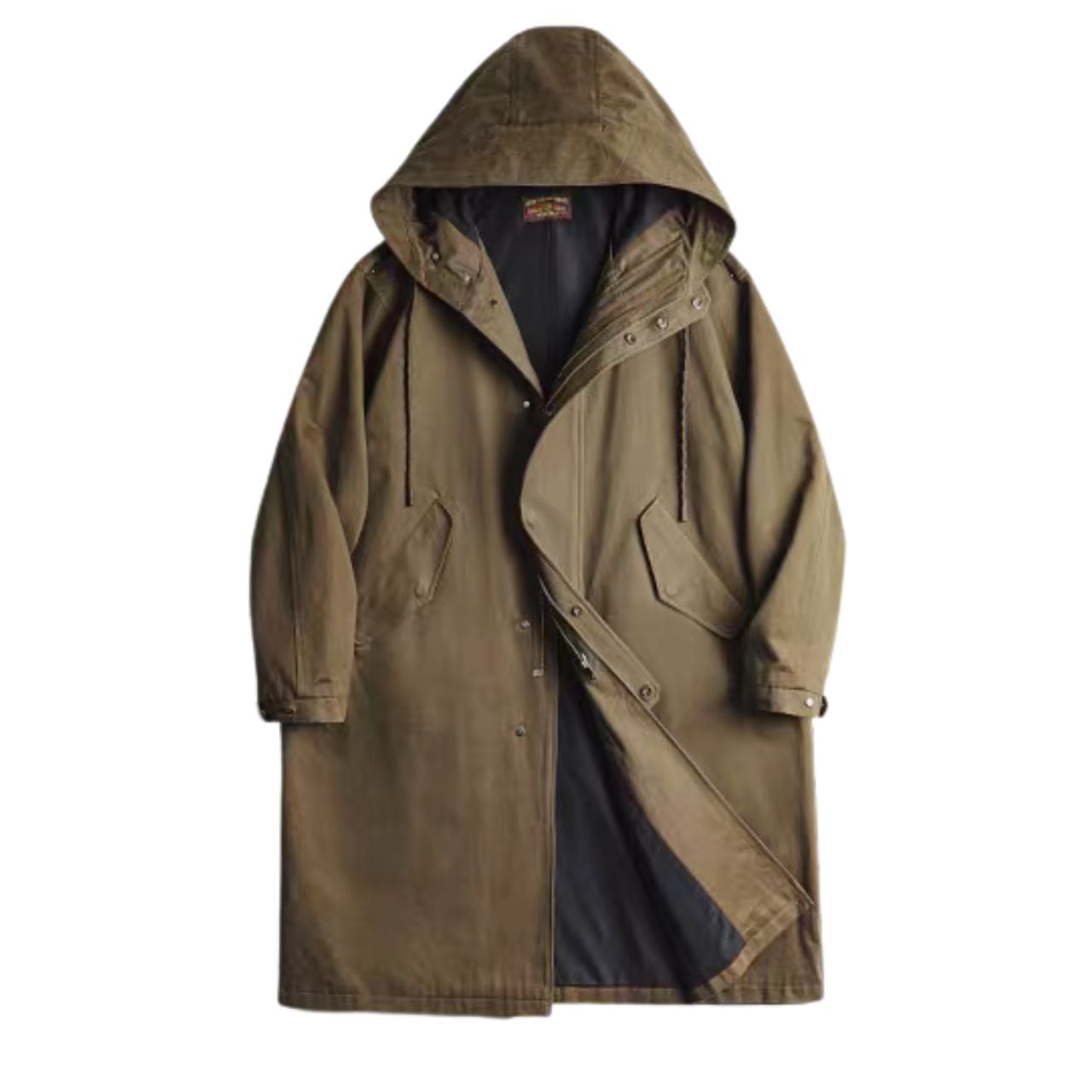 フーデッドロング丈コート G177