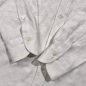 BLACK LABEL CRESTBRIDGE ブラックレーベル 総柄 BD ボタンダウン 長袖シャツ L/ホワイト メンズ