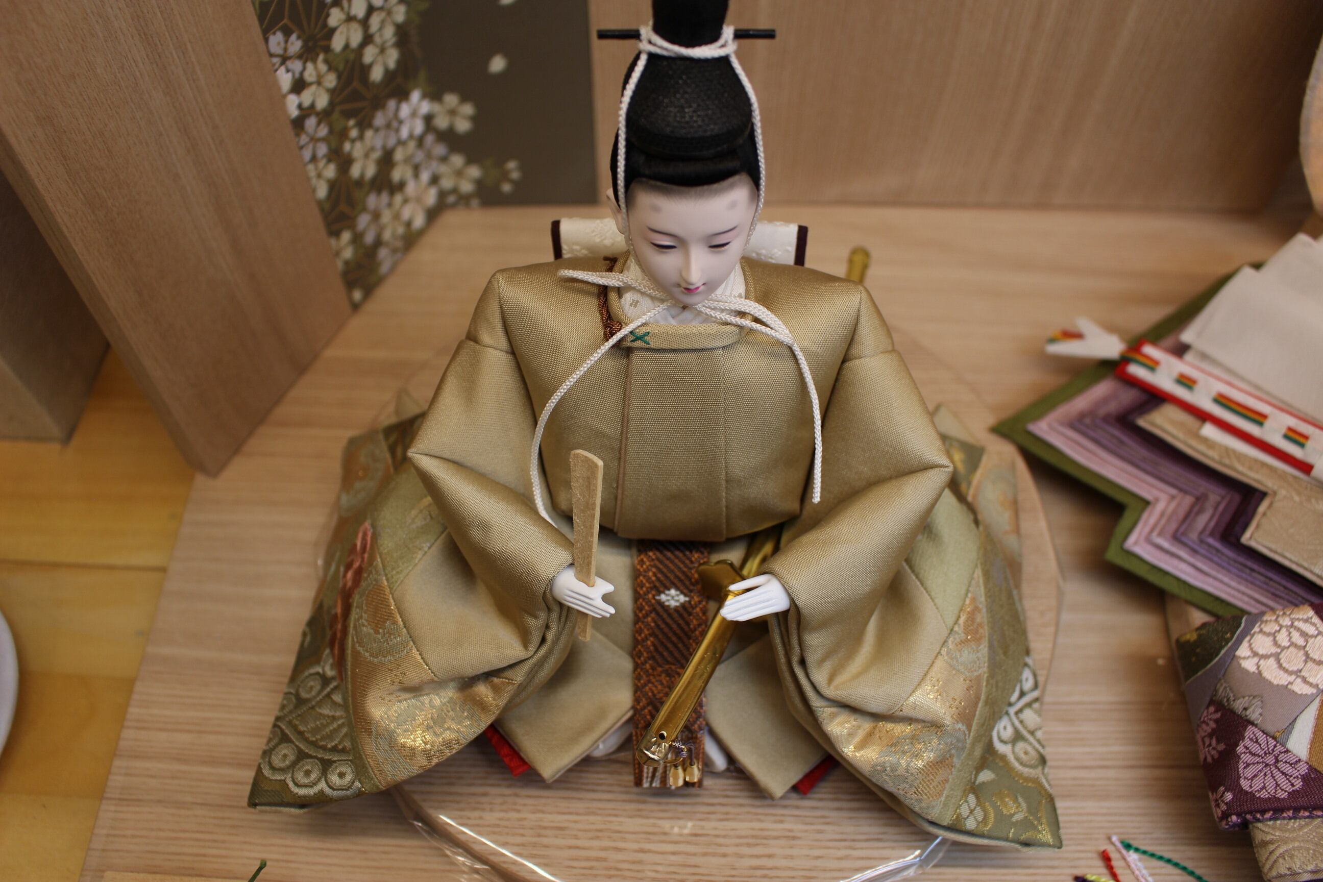 雛人形 親王飾り 清水久遊「切嵌」紫苑 限定一点物 | SHIMADA DOLL