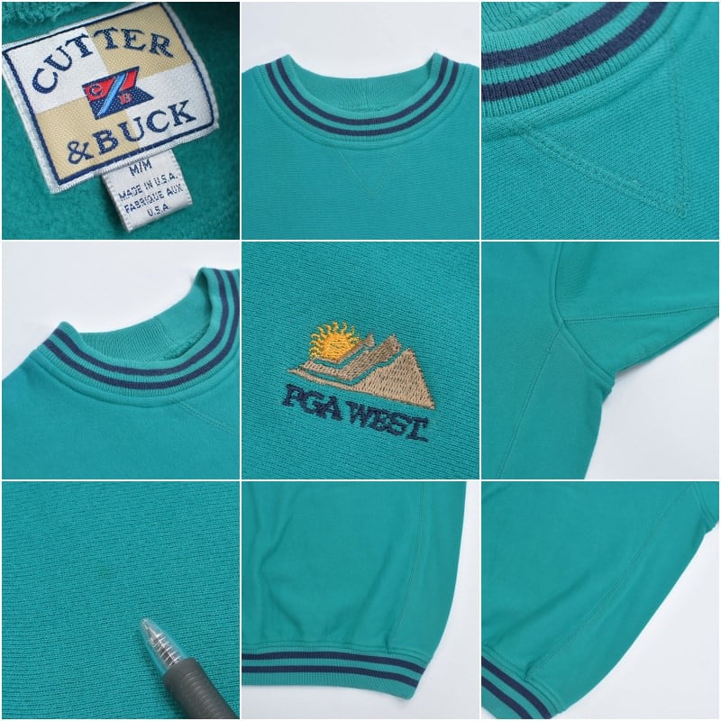 90s USA製 Cutter&Buck カッターアンドバック リバース型 前Vガゼット
