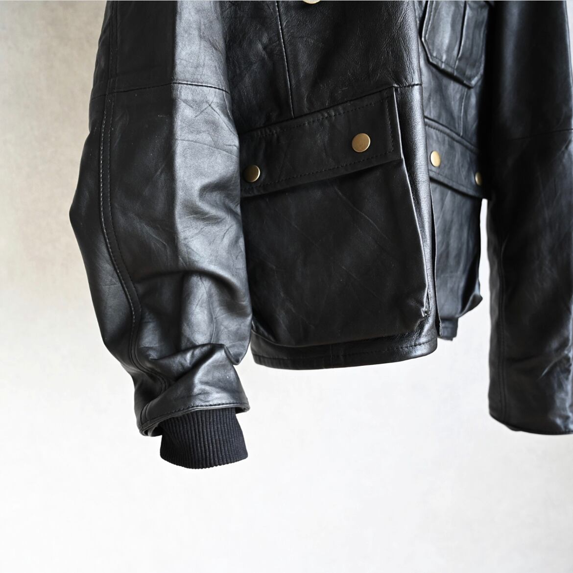 YOUSED】 REMAKE LEATHER FISHING JACKET 