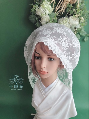 刺繍レースの綿帽子〜bouquet Ⅱ〜