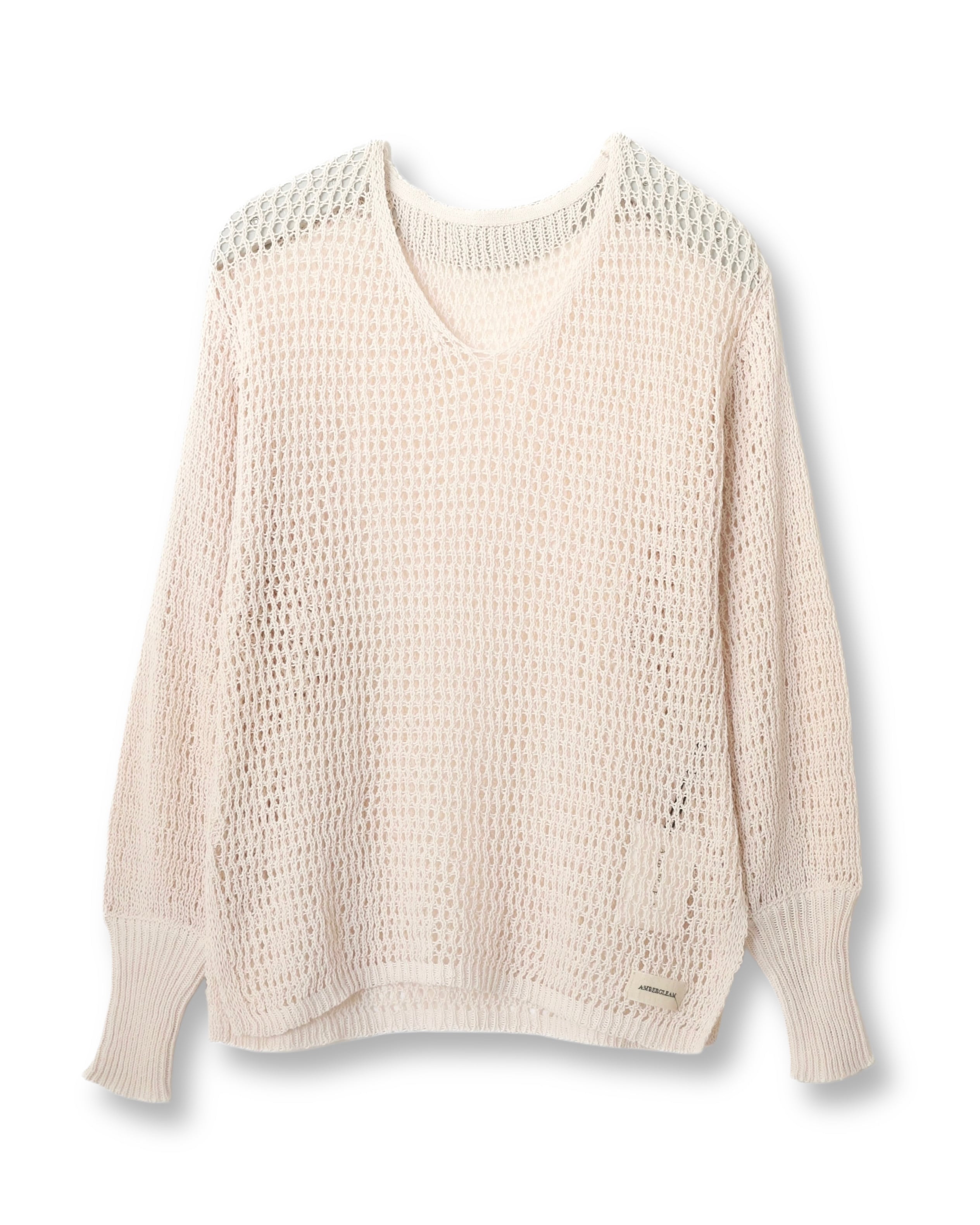 トップス AMBERGLEAM Mesh Knit Cotton V Neck Mesh Knit Cotton V Neck | AMBERGLEAM