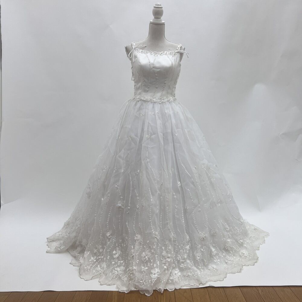 中古 ウェディングドレス プリンセス ホワイト フリーサイズ W-377