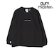 gym master ジムマスター 10.3oz DON’T WORRY BE HAPPY スウェット ビッグTEE ワイドシルエット 長袖Tシャツ メンズ レディース コットン100% メッセージTシャツ G821725 ブラック