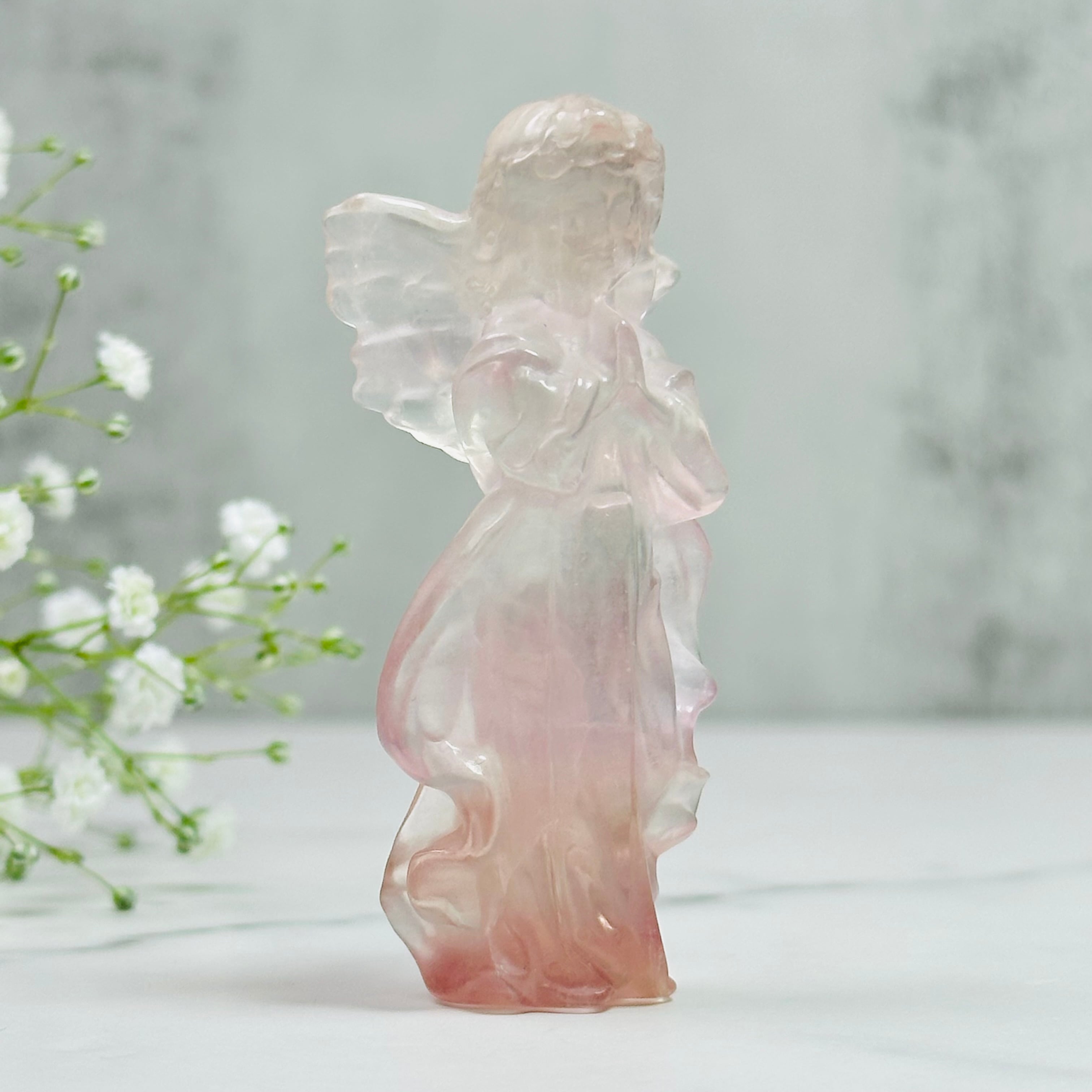 癒し系天然石オブジェ｜フローライトエンジェル | Mt.Sophia 天然石屋