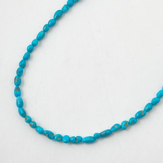 Lagoon Original アリゾナ産   ターコイズ リトル ナゲット 一連 ネックレス 40cm