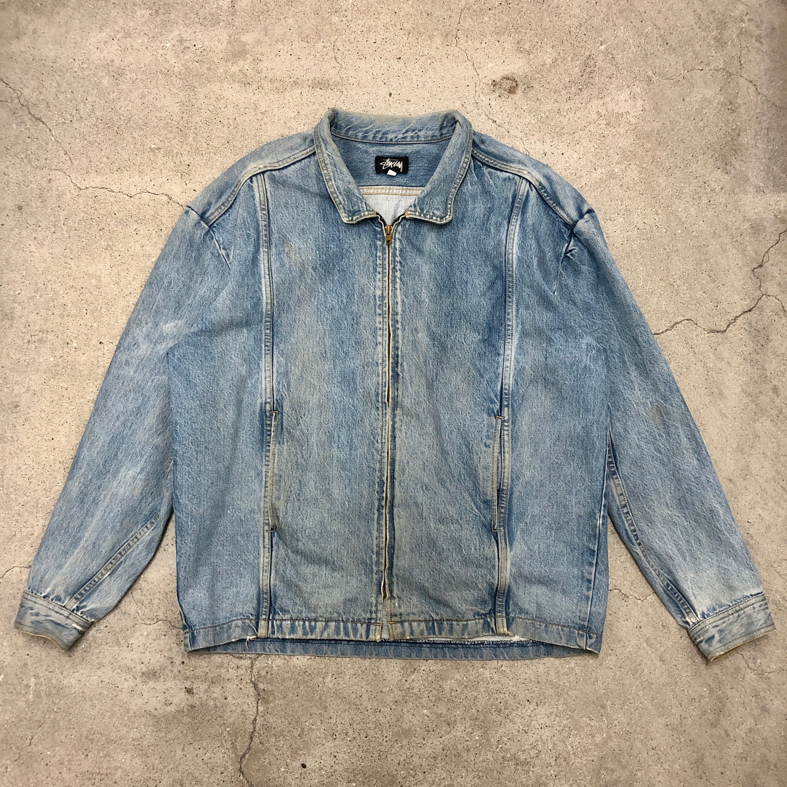 80s OLD STUSSY/Denim Jacket/USA製/黒タグ/L/デニムジャケット 80s OLD STUSSY/Denim Jacket/USA製/黒タグ/L/デニムジャケット