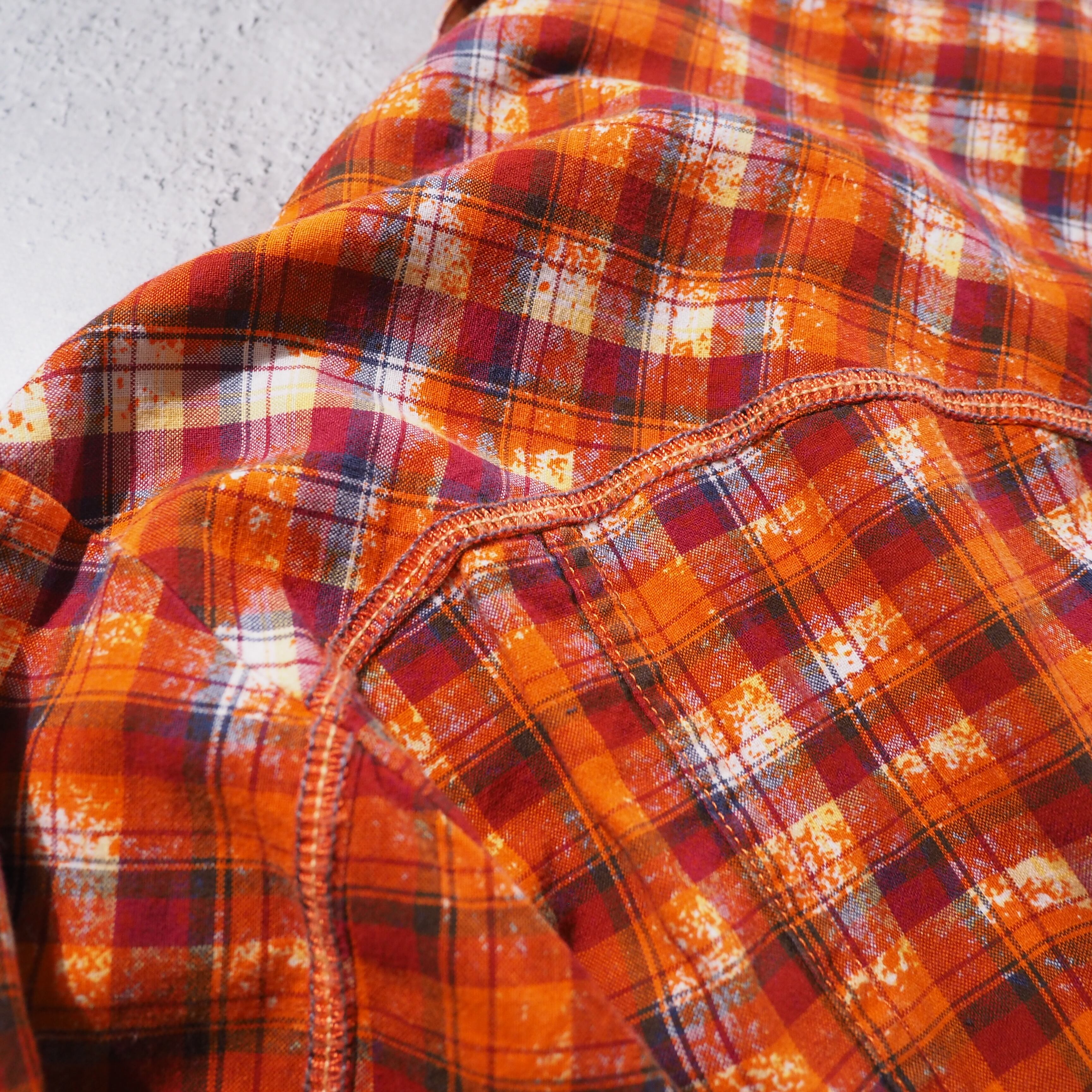 " DIESEL " ” 染色 ” Over silhouette Western shirt