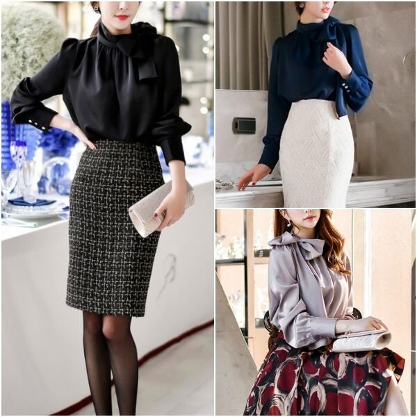 春新作 4色 トップス 長袖 ブラウス レディース サテンブラウス ブラウス サテン 光沢感 ボウタイブラウス ボウタイリボンブラウス リボン りぼん リボン ブラウス 上品ブラウス きれいめ トップス Ol ブラウス プルオーバー 袖ボタン ゆったり 体型カバー P7187 Kirari