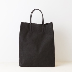 AMIACALVA(アミアカルヴァ) / washed canvas paper bag(T) -BLACK-
