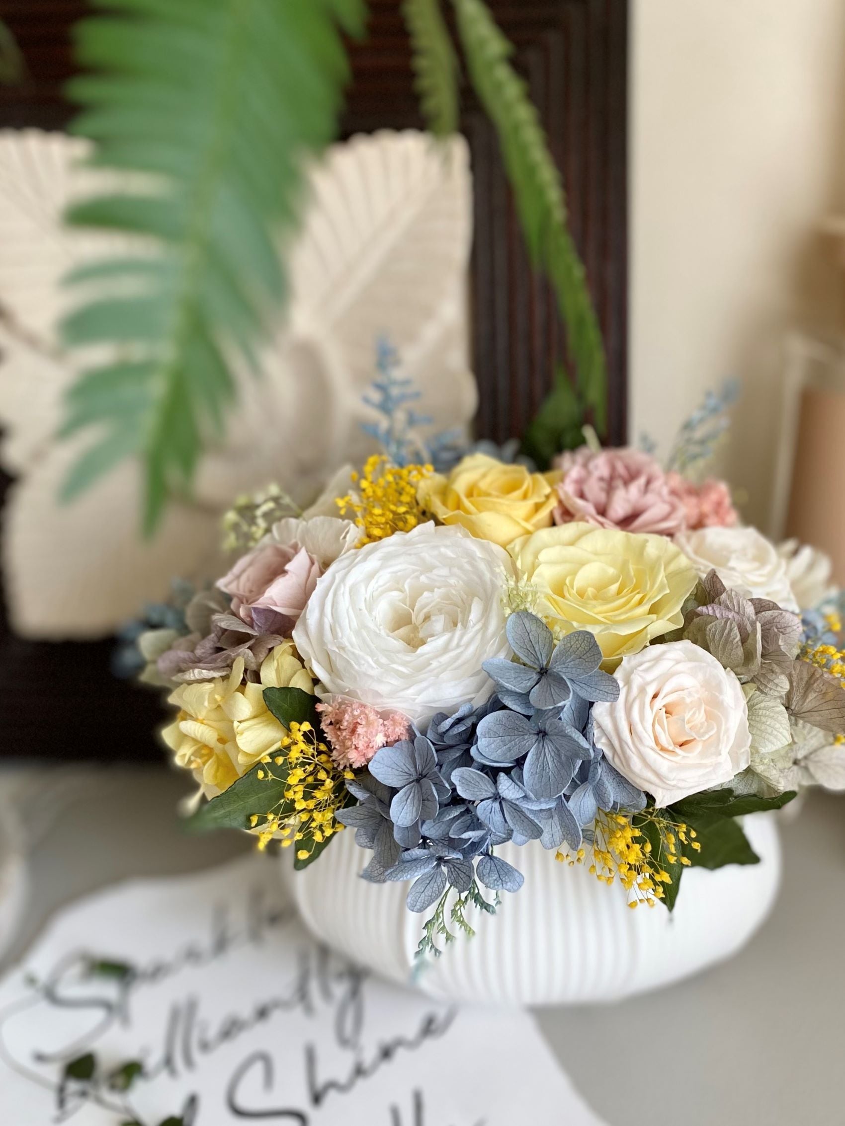 coeur doux 心和む 穏やかなフラワーベースアレンジメント
