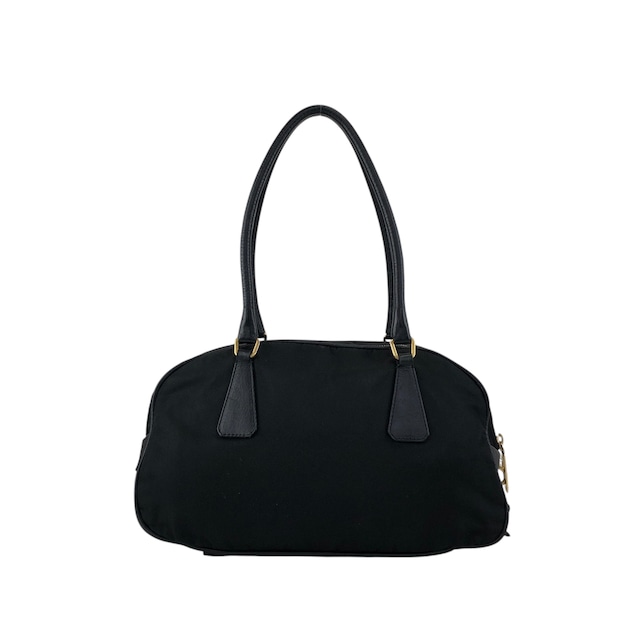 PRADA プラダ ハンドバッグ ブラック トライアングルロゴ ナイロン ミニボストン カデナ vintage ヴィンテージ オールド xamvs7