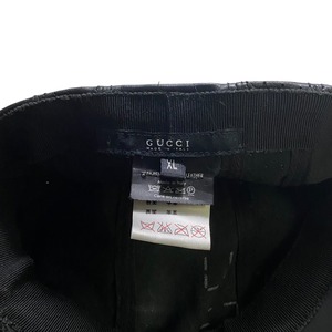 GUCCI leather hunting cap