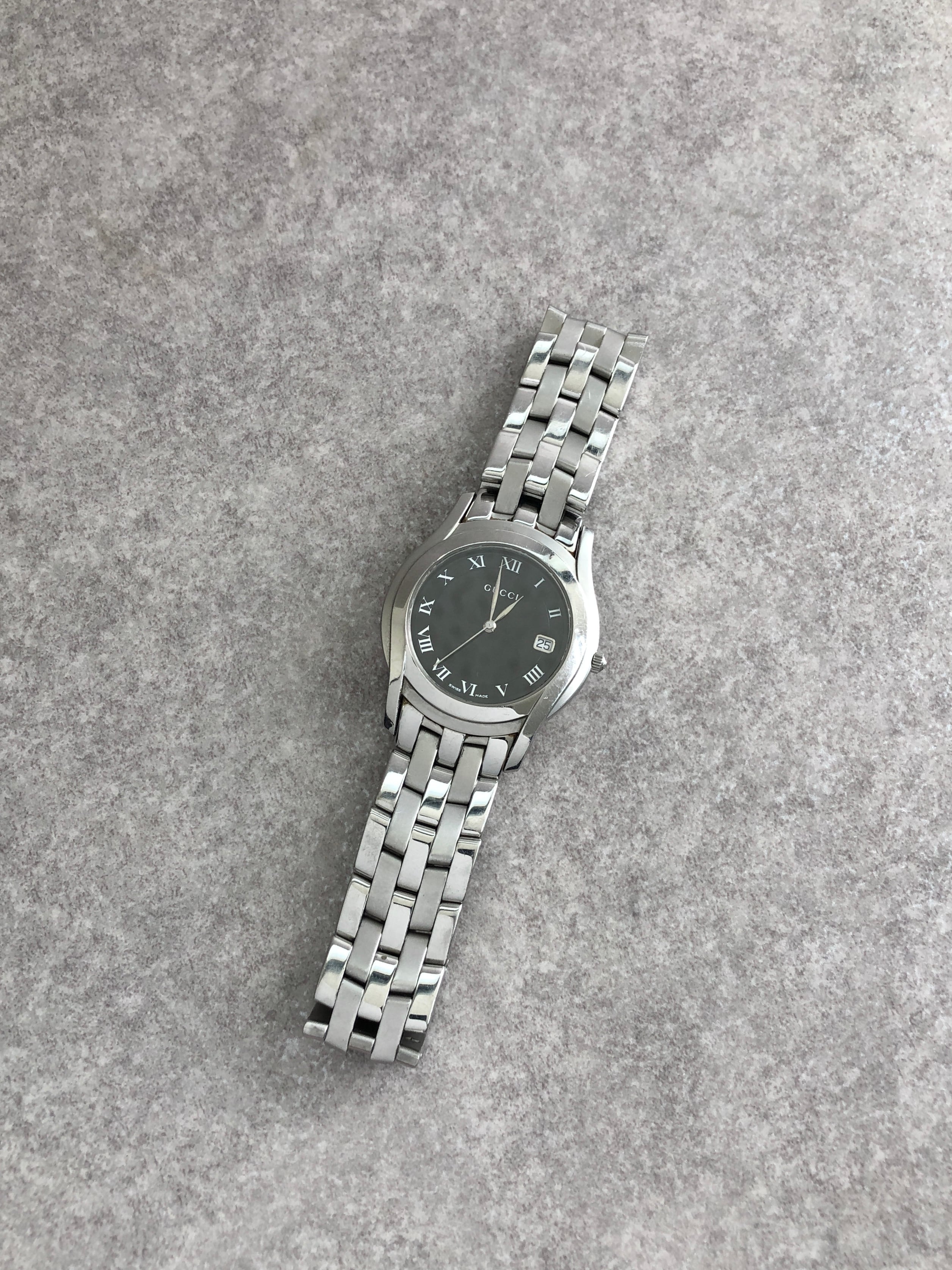 GUCCI グッチ 腕時計 シルバー ステンレススチール 5500M クウォーツ