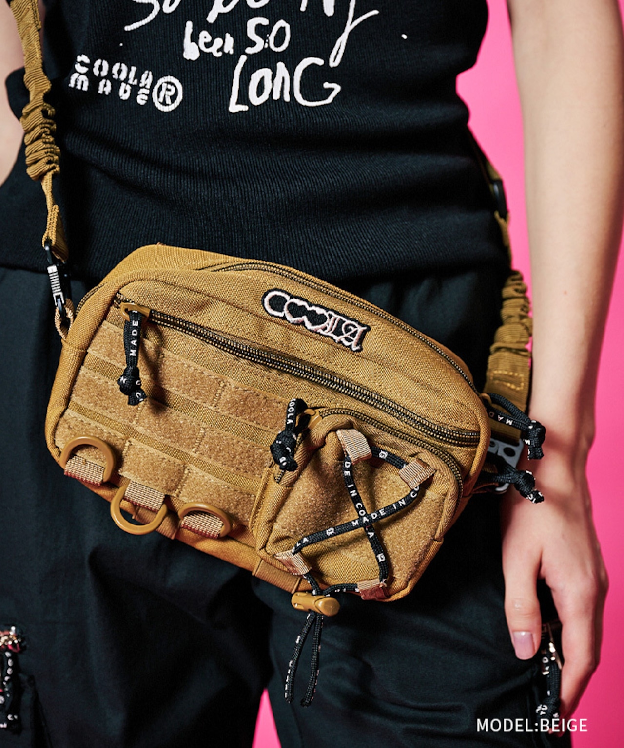 COOLAオリジナルコンパクトショルダーBAG (BEIGE) CQ-48539