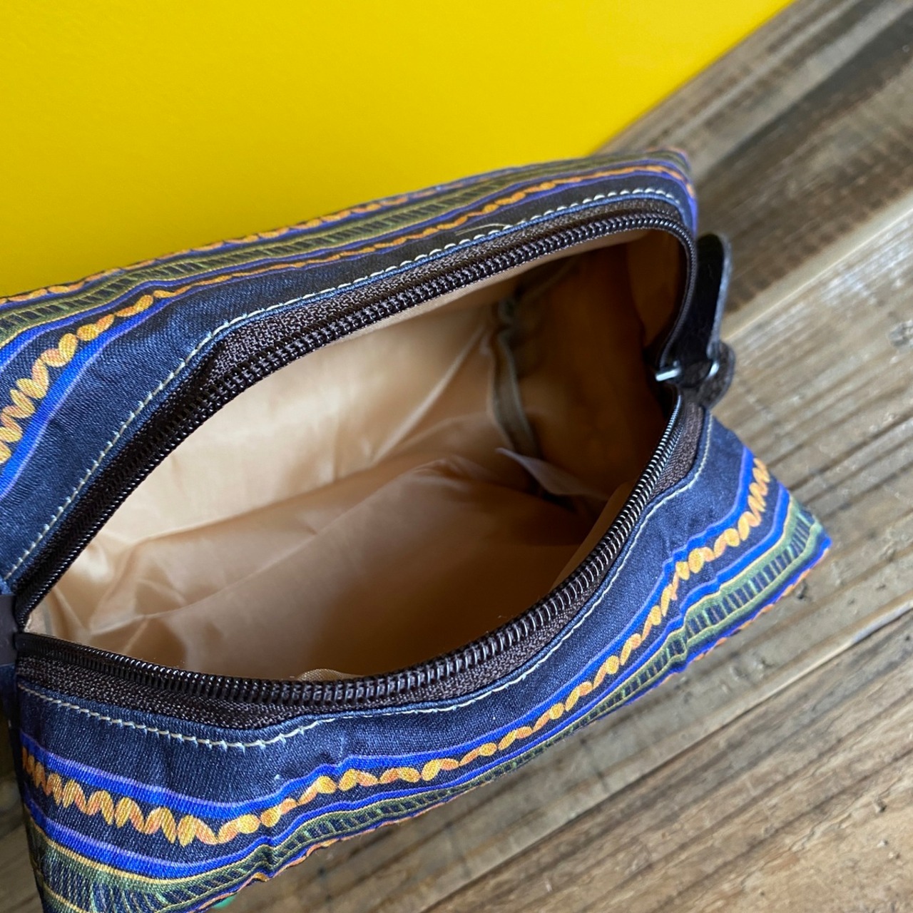 【MALAGUETA マラゲッタ】クッションBOX ポーチ ネイビー