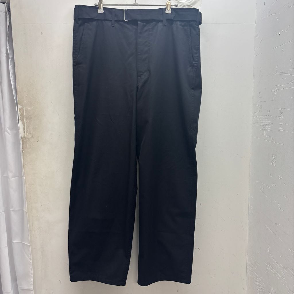AURALEE オーラリー 24SS WASHED FINX SILK CHAMBRAY BELTED PANTS