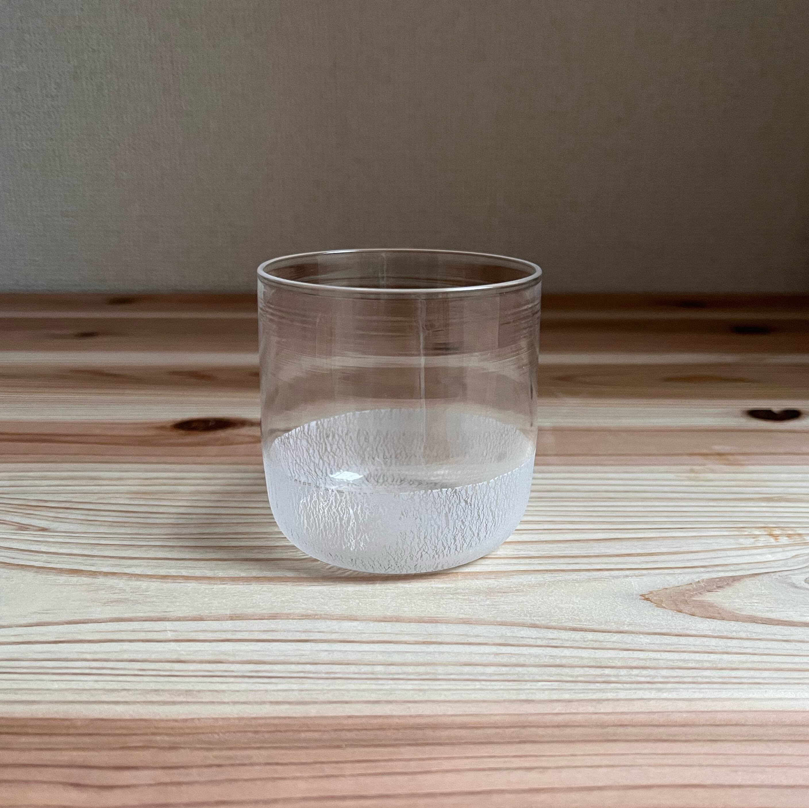 glass studio 三日月 Toudoグラス(クリア/白土) ⑦
